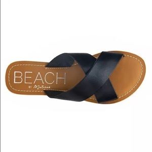 Matisse Beach Black Leather Sandals